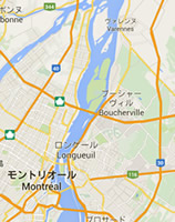 カナダ、ケベック州のヴァレンヌ市（地図：Google mapから）