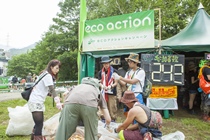 ecoアクションキャンペーンのブース。